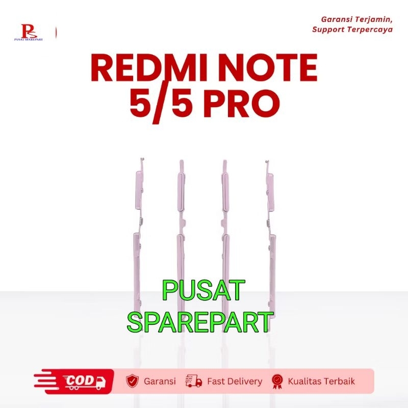 Jual TOMBOL ON OFF + VOLUME LUAR XIAOMI REDMI NOTE 5 | NOTE 5 PRO ...