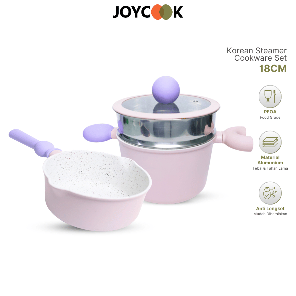 Jual JOYCOOK X FUNNYCOOK Korean Steamer Pan Panci Susu Kukus Set 