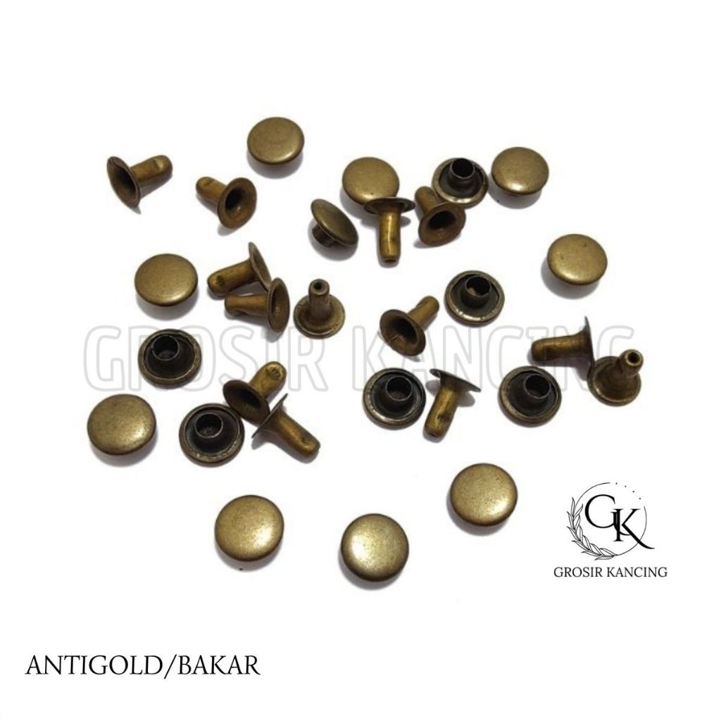 Jual GROSIR KANCING RIVET PAKU KELING CENTANG GEPENG DATAR 6 MM V 1000 ...
