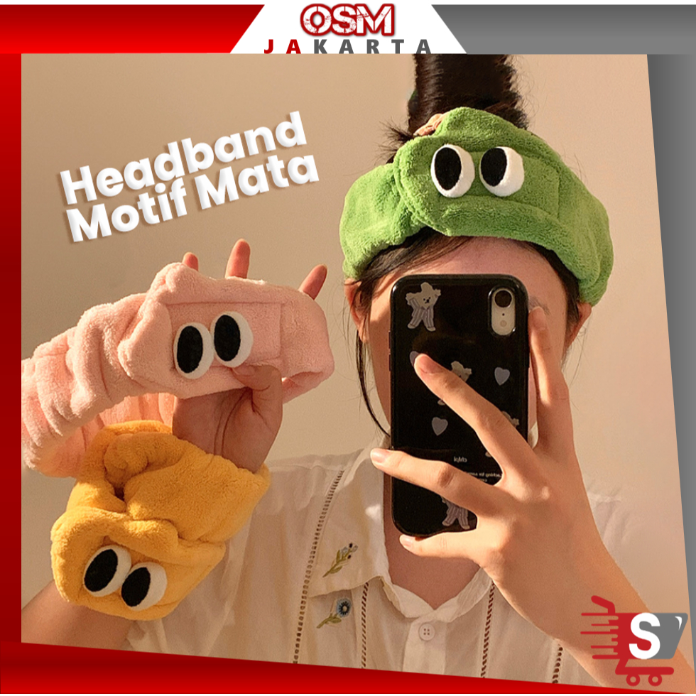 Jual OSM JKT F6545 Cute Headband Motif Mata / Bandana Cuci Muka Lucu / Headband High Quality / Bando Handuk Maskeran / Headband Unik | Shopee Indonesia