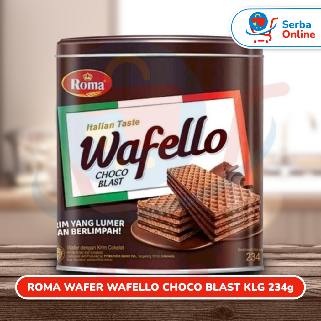 Jual ROMA WAFER WAFELLO CHOCO BLAST KLG 234g | Shopee Indonesia