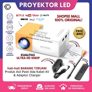 Mini Proyektor LED YG300 / YG-300 / YG 300 LCD Portable Projector Home / Kuning / LED Mini Proyektor Set NEW