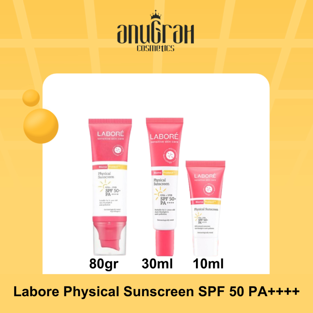 Jual Labore Physical Sunscreen SPF 50 PA++++ 10ml/30ml/80gr | Shopee ...