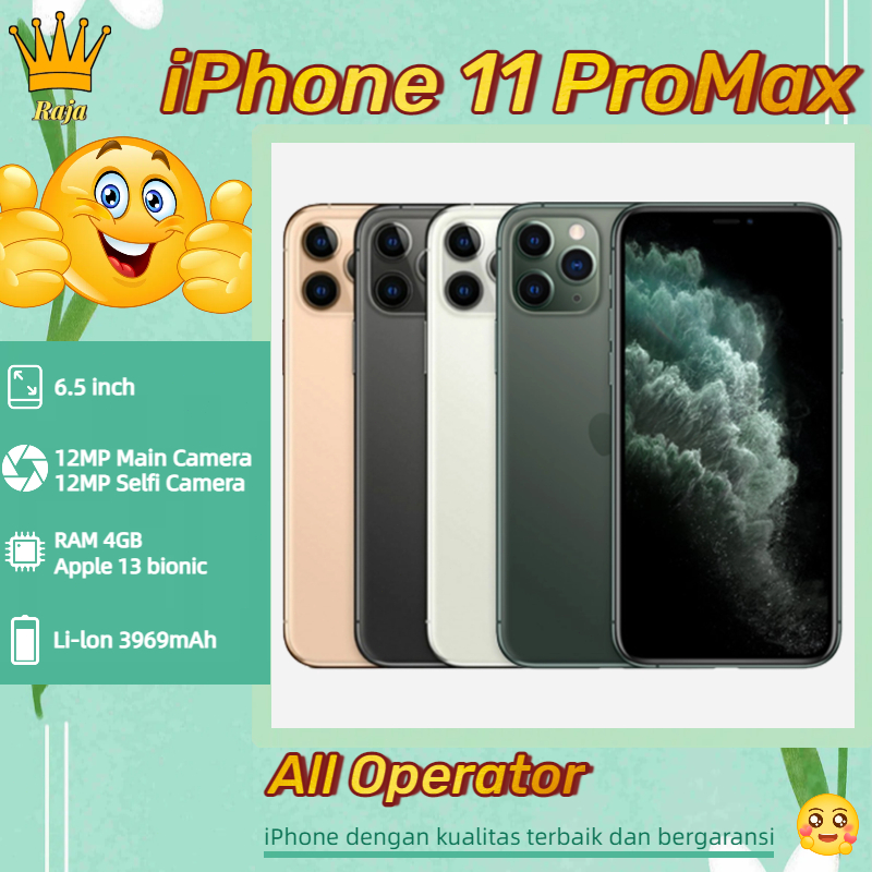 Jual iPhone 11Pro Max Second 64GB 256GB Fullset 6.5inch All Operator ...