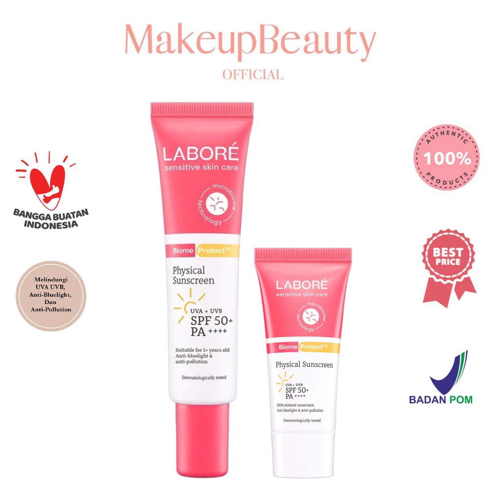 Jual LABORE BiomeProtect Physical Sunscreen 30ml | 10ml - Mineral ...