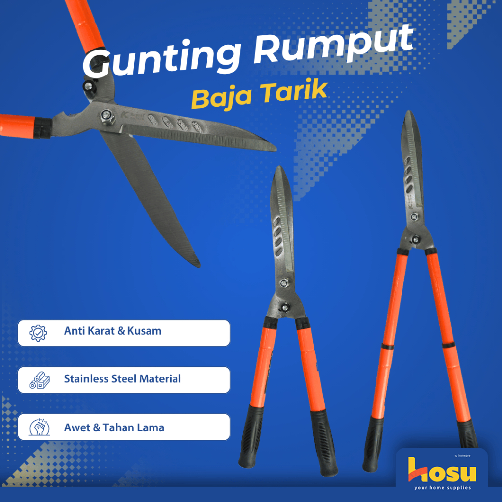 Jual KAPUSI Gunting Rumput Jepang Baja Tarik / Gunting Pagar & Pemotong ...