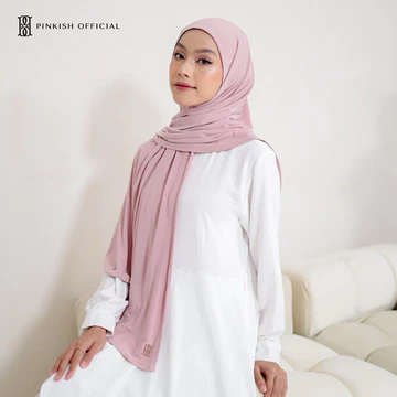 Pinkish Official Anya Instan (Pashmina Instan Oval Bahan Korean Jersey)