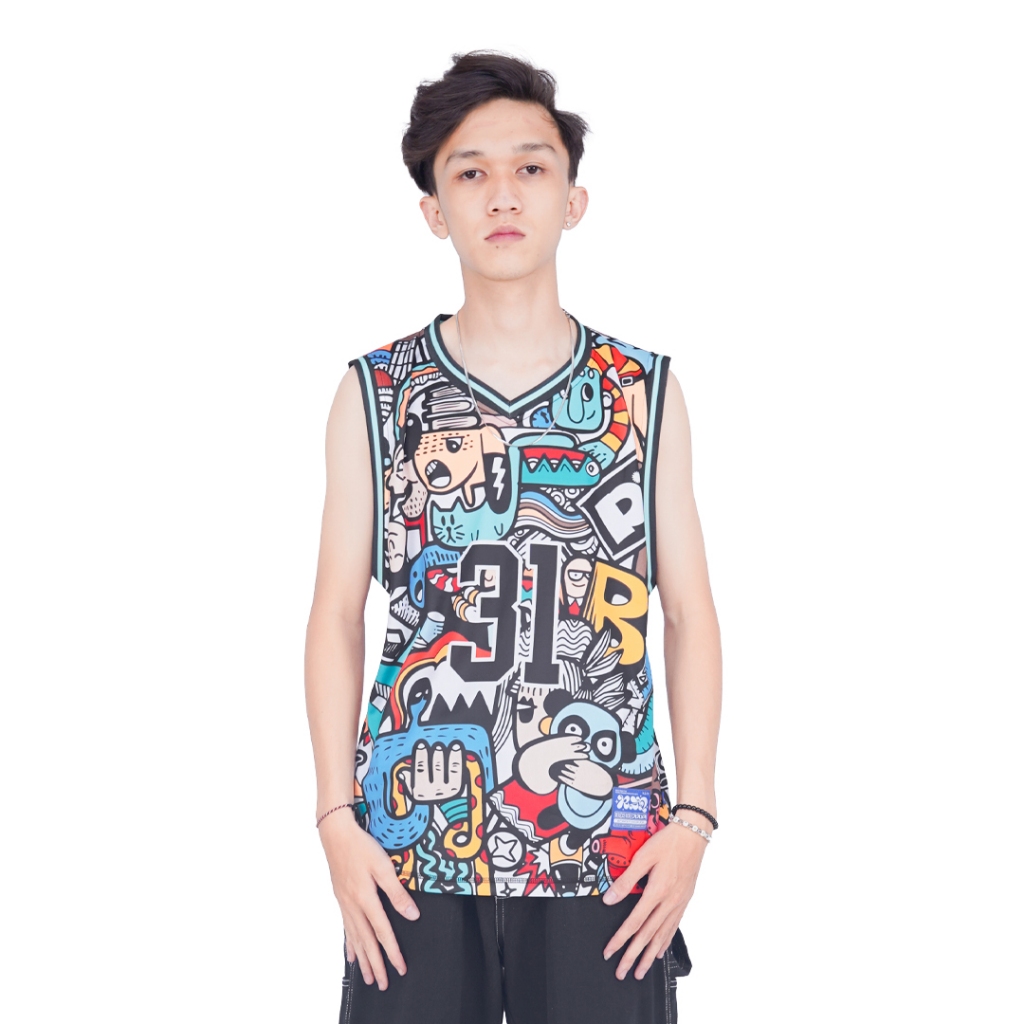 Jual RZQ / 31 / BASKET SERIES / Jersey / Oversize / Boxy Jual RZQ / 31 / BASKET SERIES / Jersey / Oversize / Boxy