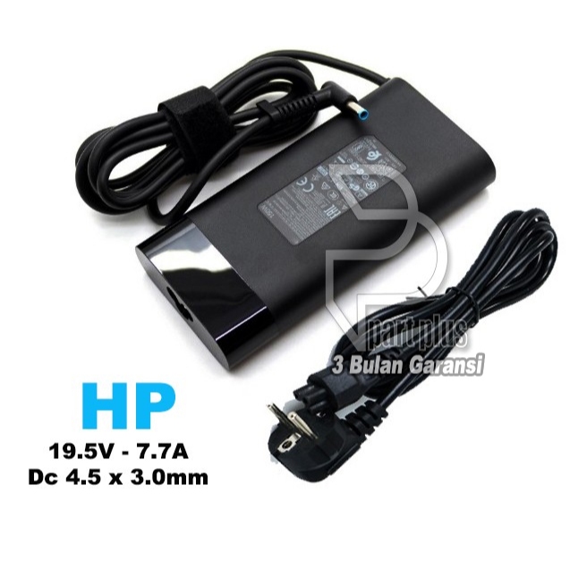 Chargeur 150W Pour PC Portable HP - 19,5V 7,7A, Compatible Pavilion Gaming, OMEN, ZBook, TPN-DA03/DA09