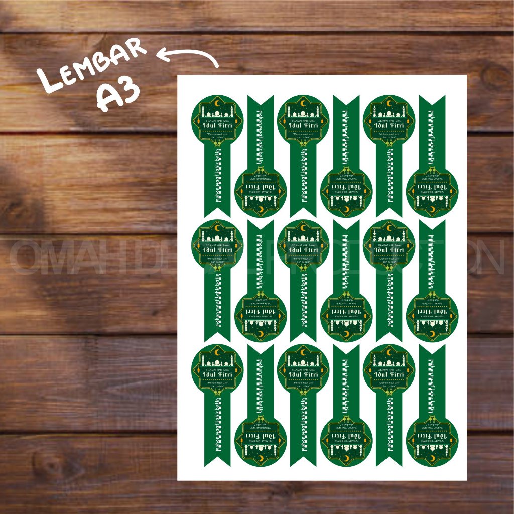 Jual Stiker Segel Toples Hari Raya Lebaran Idul Fitri Hampers Makanan ...