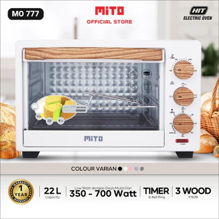 MITO Oven Listrik HIT Wood Series MO777 22L Original Pemanggang Kue dan Makanan