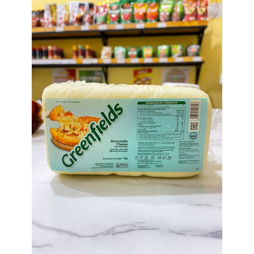 Jual Greenfields Mozzarella Cheese Balok 1kg | Shopee Indonesia