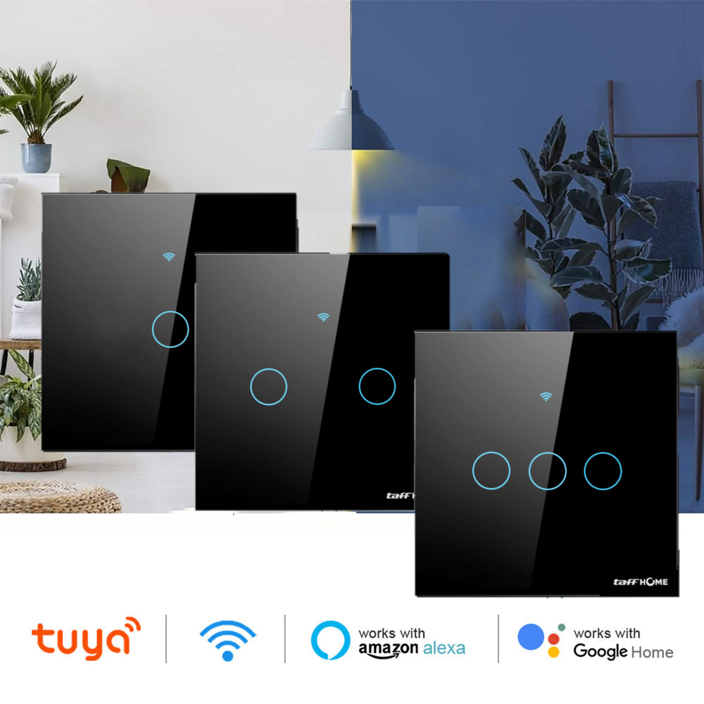 Jual TaffHOME Saklar Lampu Wireless WiFi Remote Tuya Alexa Touch ...