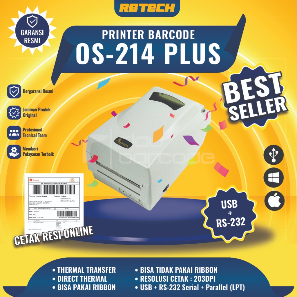 Jual PRINTER BARCODE ARGOX OS-214 PLUS | Shopee Indonesia