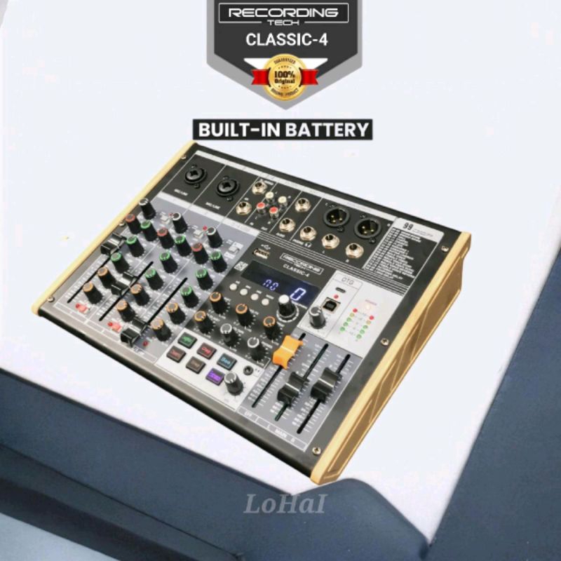 Jual Mixer Audio Recording Tech Classic 4 Built-in Battery 4 Channel ...