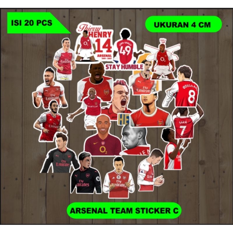 Jual STICKER TEAM ARSENAL ISI 20PCS | Shopee Indonesia