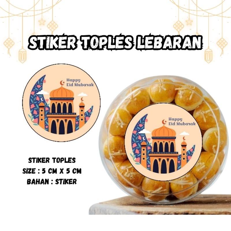 Jual STICKER LINGKARAN TOPLES LEBARAN / IDUL FITRI DIAMETER 5 ISI 25 ...