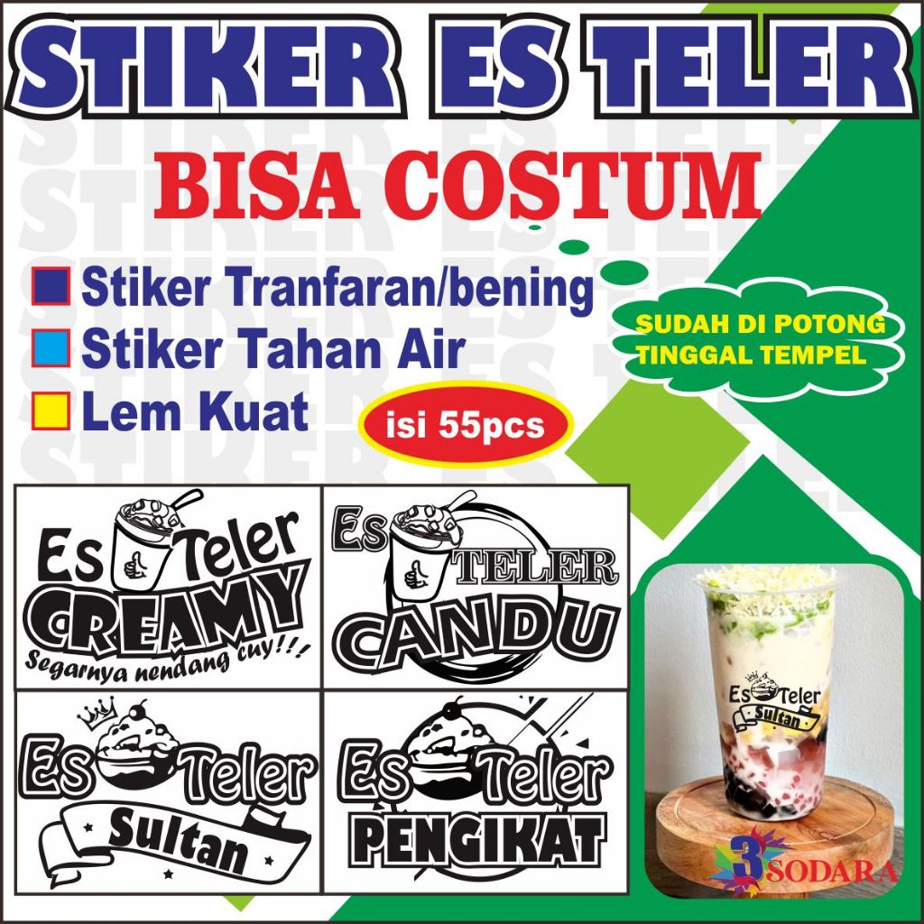 Jual Stiker Es Teler Bisa Costum | Shopee Indonesia