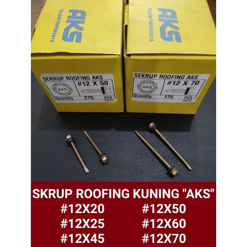 Jual BAUT ROOFING KUNING AKS 12X20-12X70 HARGA PER KOTAK / BAUT ROPING ...