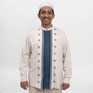 M231 Kemeja Pria Koko Panjang Cream 0846
