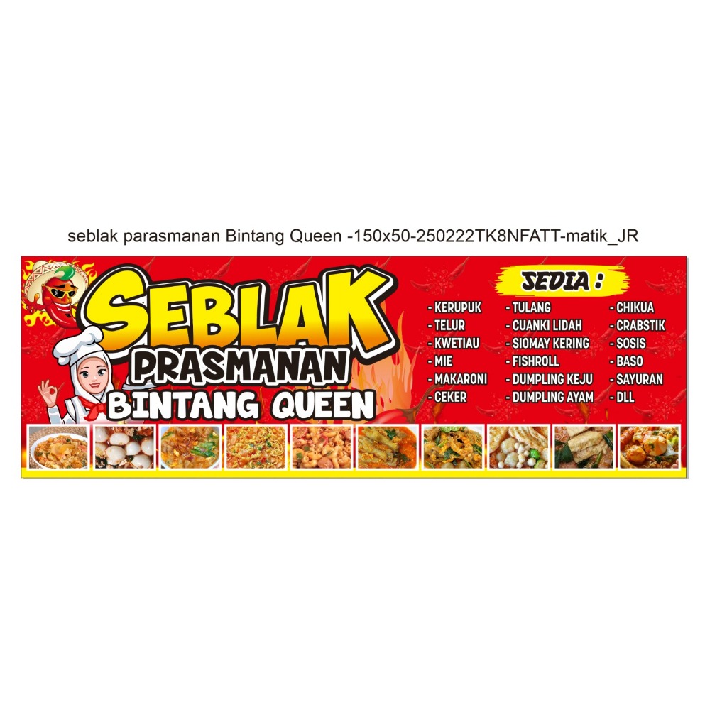 Jual Spanduk Jualan Seblak Bisa Custom dan Free Design | Shopee Indonesia