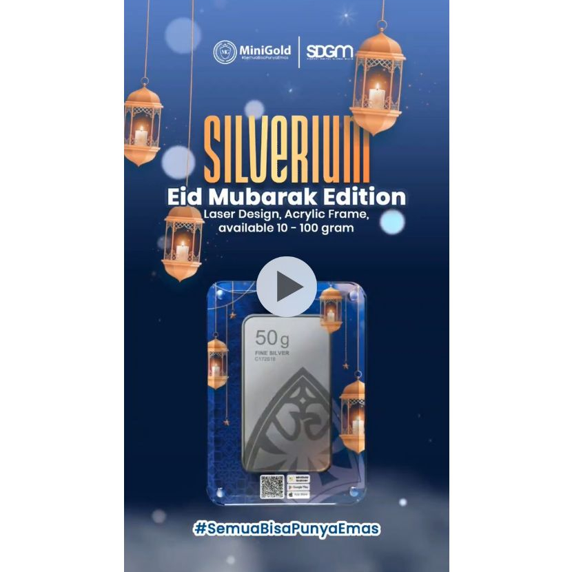 Jual MiniGold x Silverium Eid Mubarak Edition 20 - 100 Gram | Shopee ...