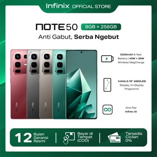 Infinix Note 50 8/256GB - Up to 16GB Extended RAM - Helio G100 - 6.78” FHD+ Amoled - 50MP OIS - 5200 mAh - NFC