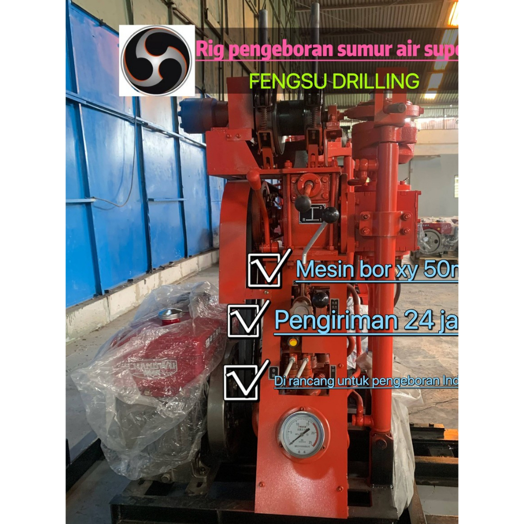 Jual Mata bor sumur air FENGSU Rig pengeboran sumur air 50m | Shopee ...
