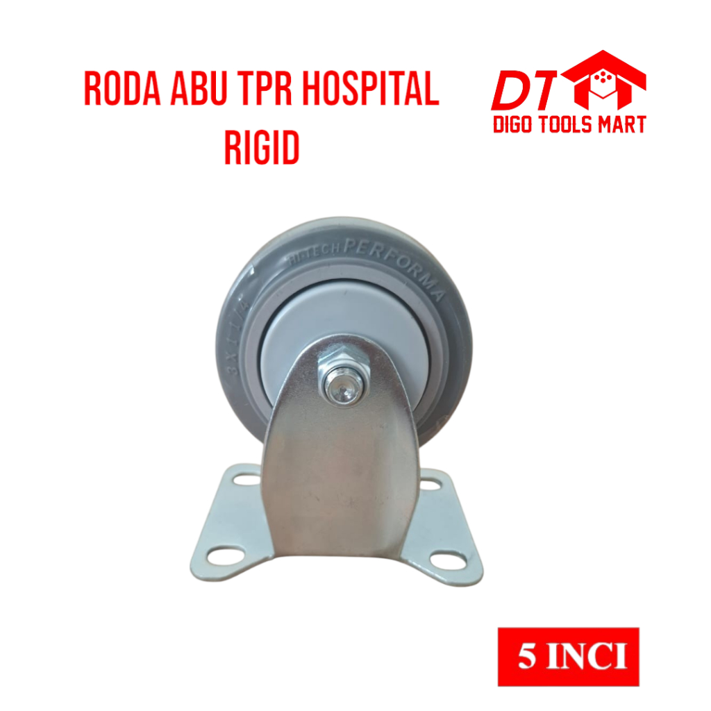 Jual Roda Caster TPR Bed Medical Hospital Abu 5 Inci Mati Roda Ranjang ...