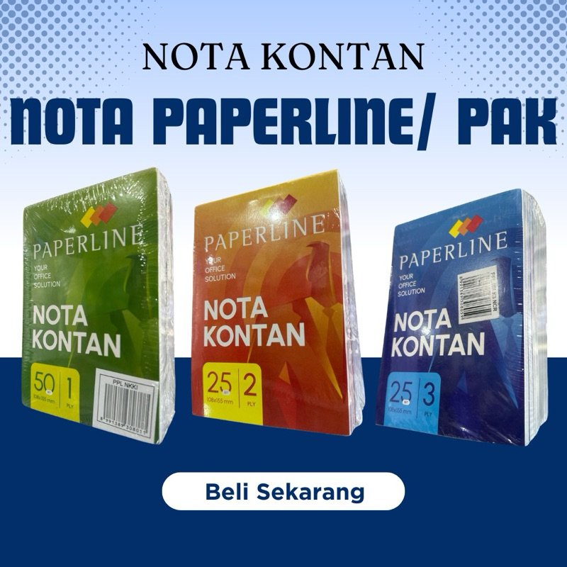 Jual [ PAK/ ISI 10 NOTA ] NOTA KECIL MEREK PAPERLINE / NOTA 1 PLY ...