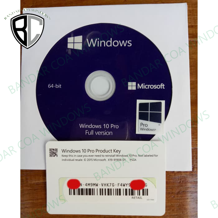 Jual PKC Windows 10 Pro Versi Retail (Product Key Card + DVD Installer ...