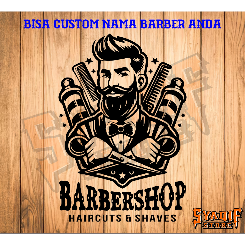 Jual sticker CUTTING BARBER SHOP BARBERSHOP PANGKAS RAMBUT | Shopee ...