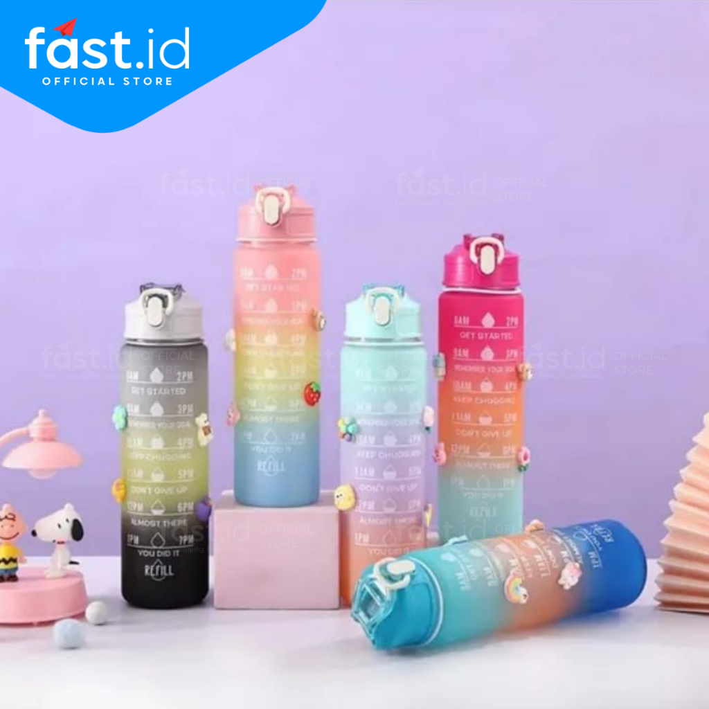 Jual FAST Botol Minum 900ml Rainbow Warna Warni Sport Portable Cup ...