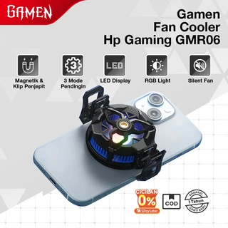 GAMEN Fan Cooler Hp Heatsink Magnetic Dengan Penjepit GMR06 Pendingin Hp Cooling Hp Semikonduktor Original - Garansi 1 Tahun