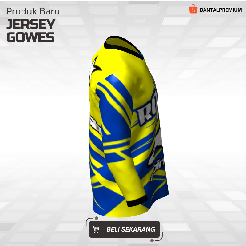 Jual Kaos Jersey Racing Balap Kuning Biru Motif Abstrak 56 - Jersey ...