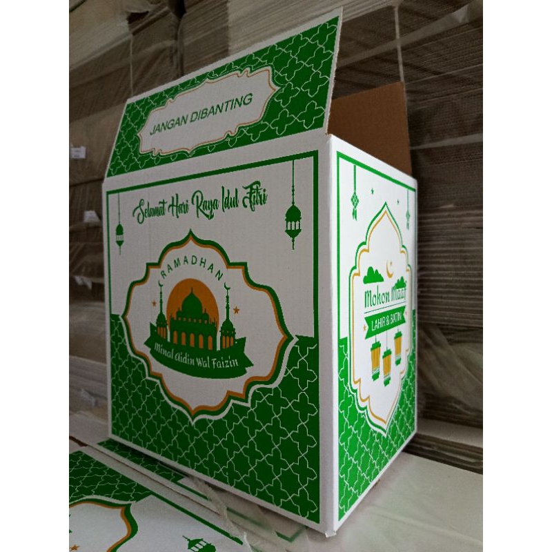 Jual Box Parcel Lebaran / Idul Fitri 32,5 x 24 x 32,5 cm Putih / Kadus ...