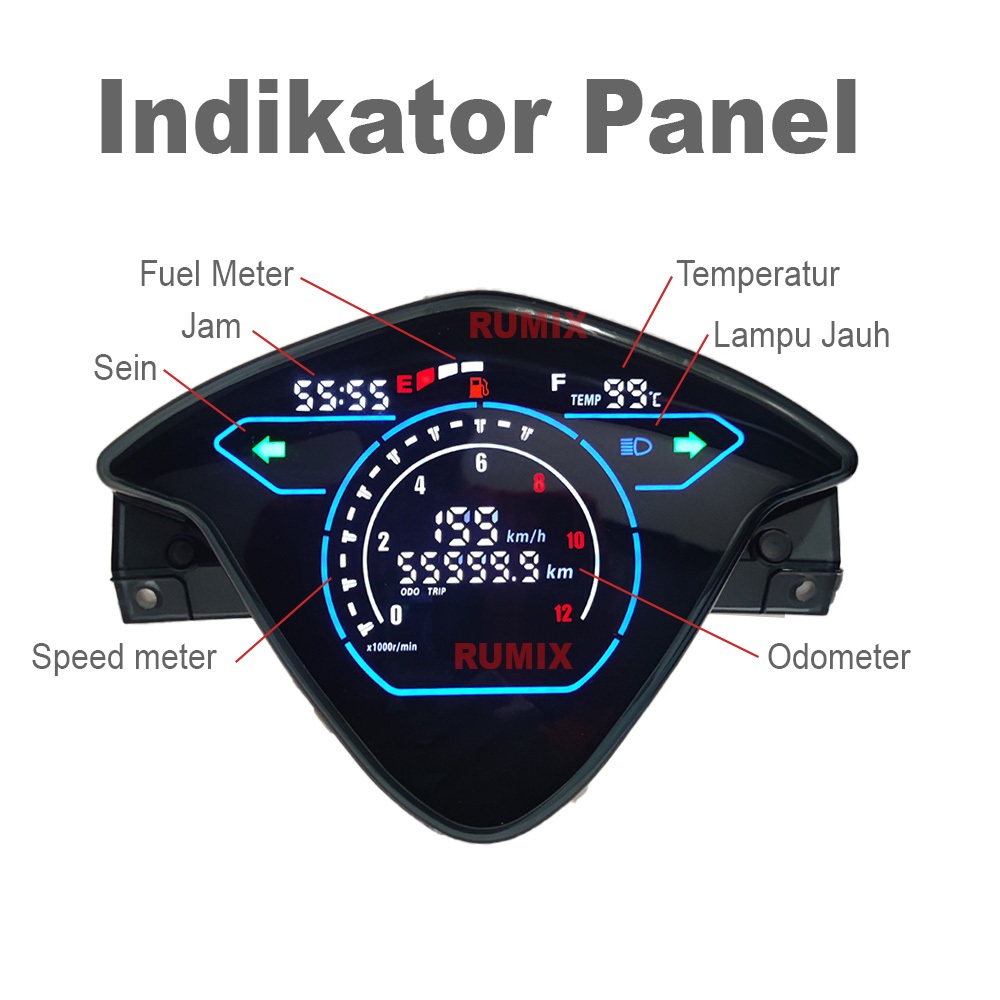 Jual Speedometer Mio Soul Karbu Egos Yamaha Digital LED Motor ...