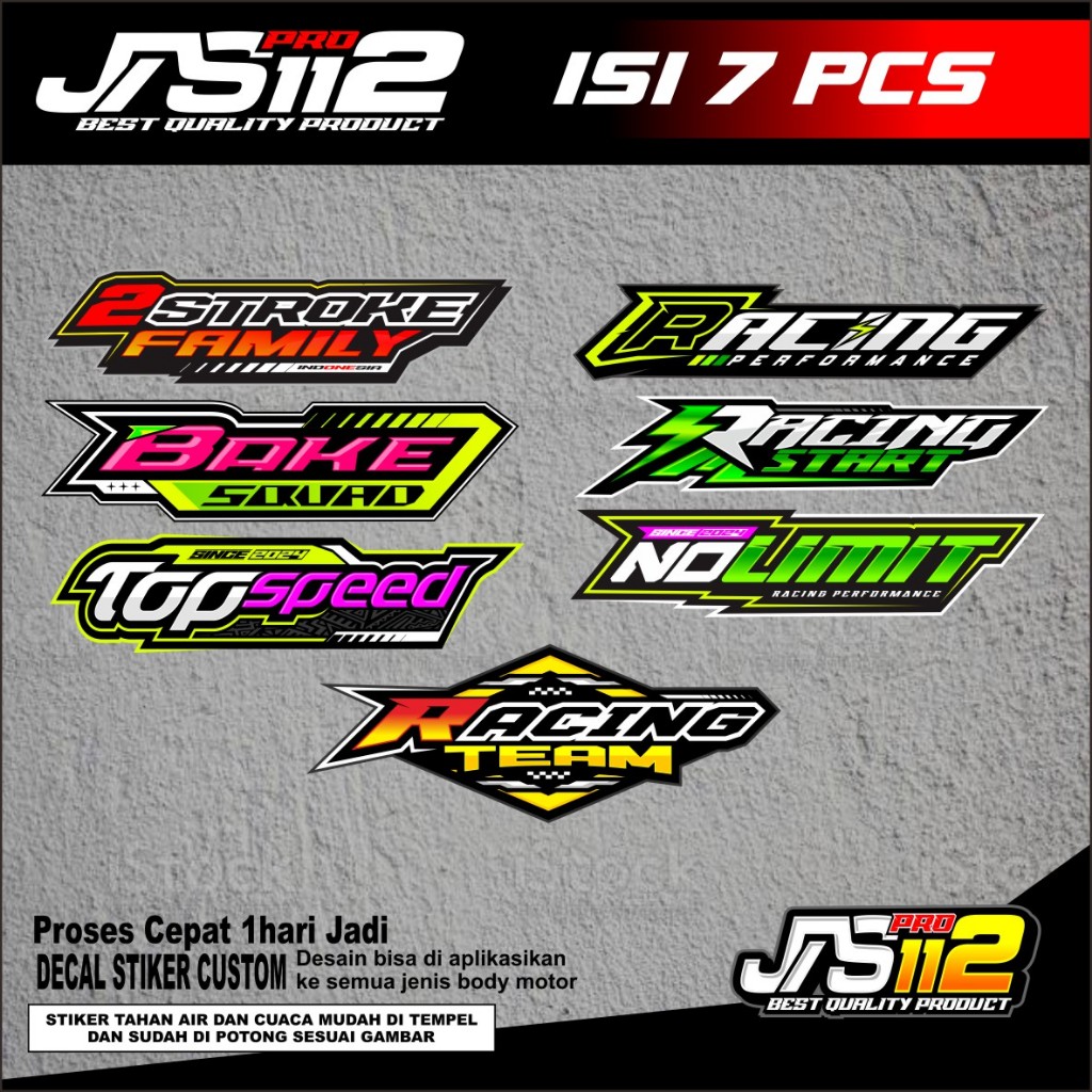 Jual STIKER RACING 2STROKE STIKER RACING BALAP STIKER BALAP STIKER ...
