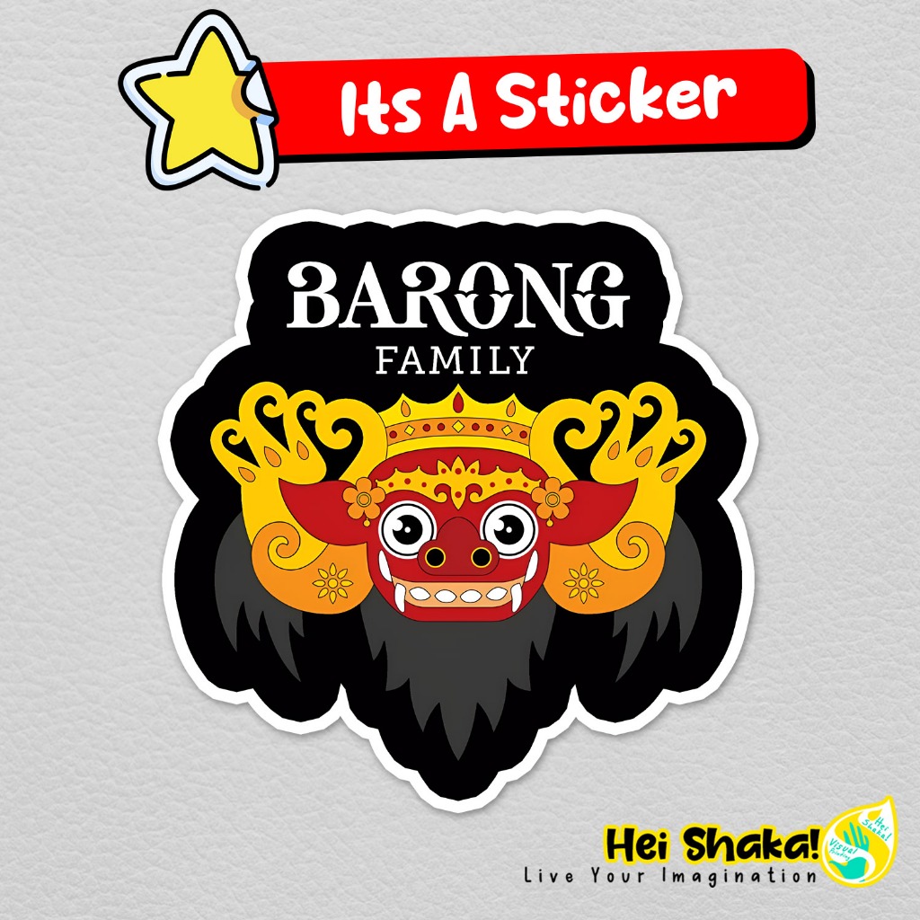 Jual Stiker Barong Family Sticker Musik Bahan Vinyl Anti Air | Shopee ...