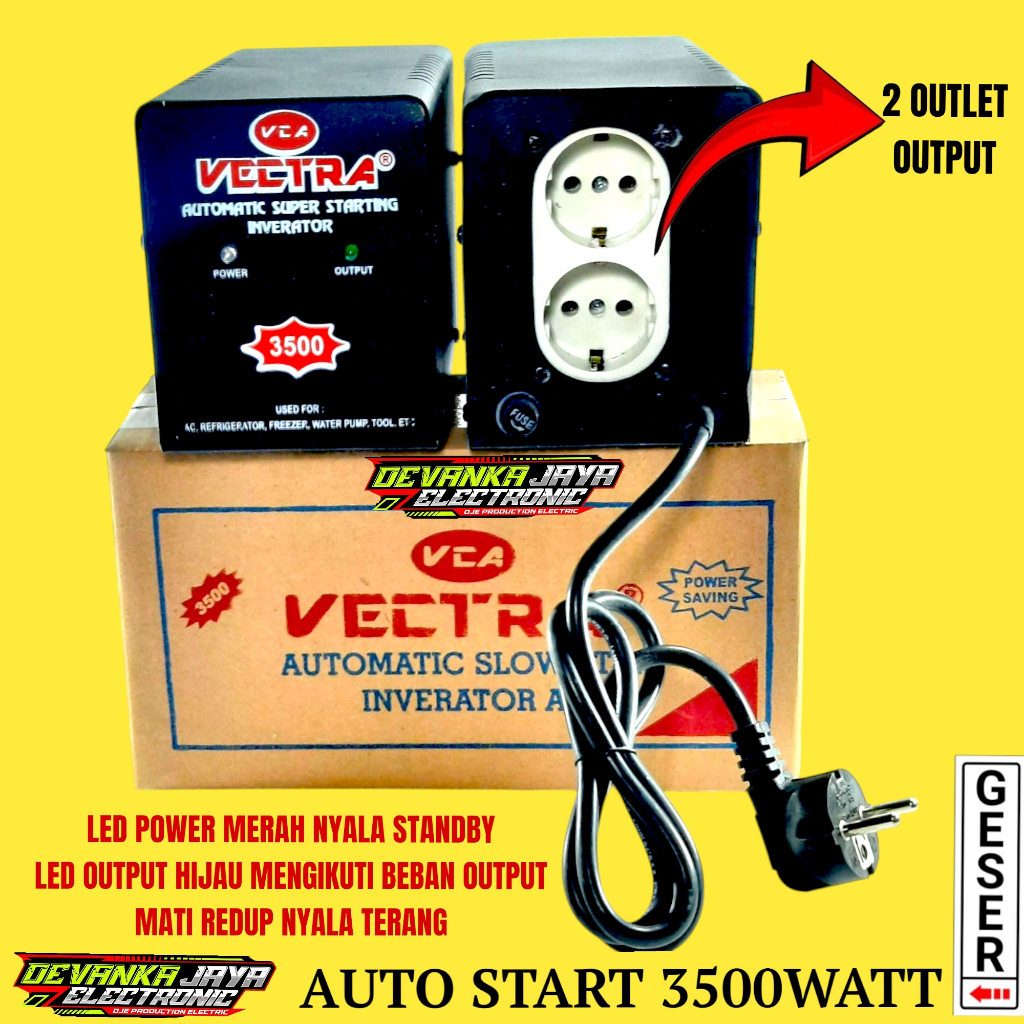 Jual AUTO START Power starting Vectra 3500 Watt Slow Start & Soft Start ...