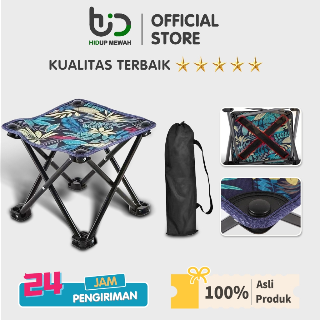 Hidup Mewah Kursi Lipat Outdoor Serbaguna Portable Kursi Lipat Mancing Mini