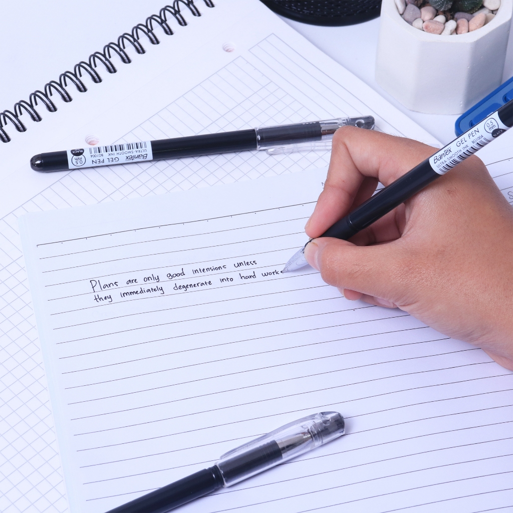 Bantex Gel Pen Tinta Ultra-Smooth / Pena Pulpen 0.5 mm Satu Set BG1017 (4)