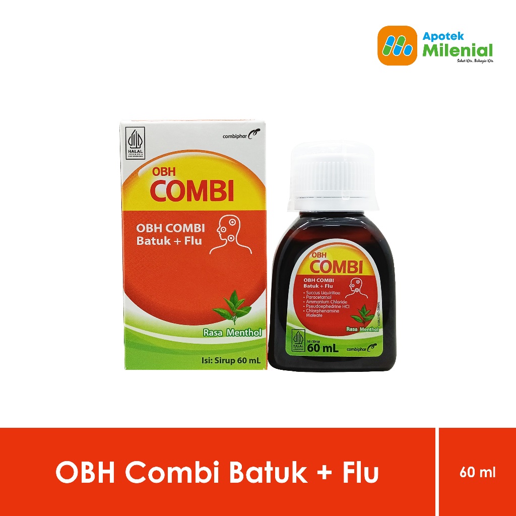 Jual OBH Combi Plus Batuk Flu Menthol 60 ml | Shopee Indonesia