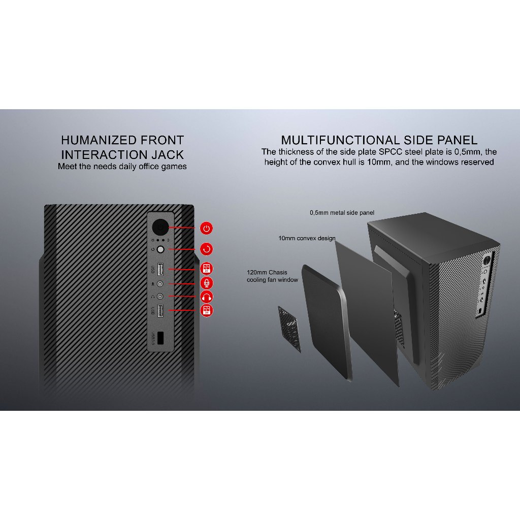 Jual VENOMRX MATX Case Decimus with Power Eco PSU | Shopee Indonesia