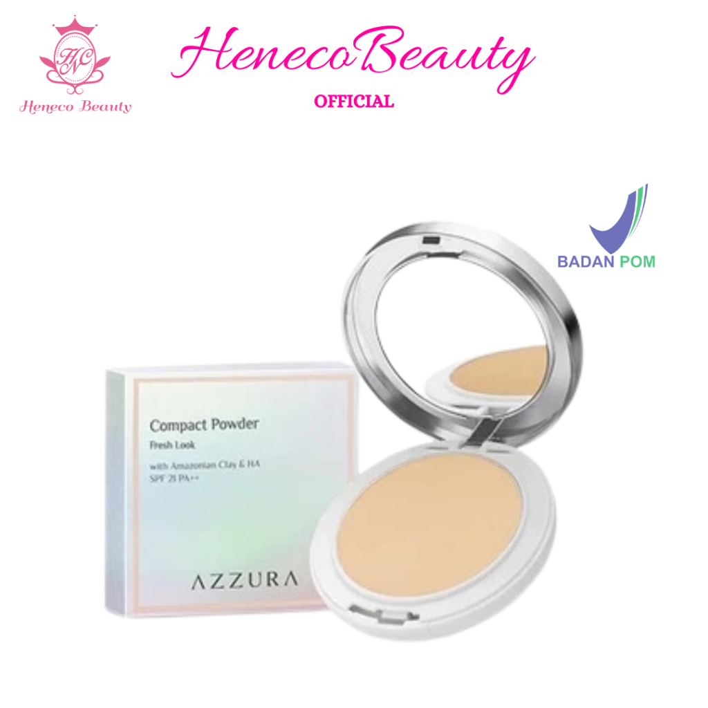 Jual AZZURA Compact Powder 14gr / Light Beige Natural Beige Ivory ...