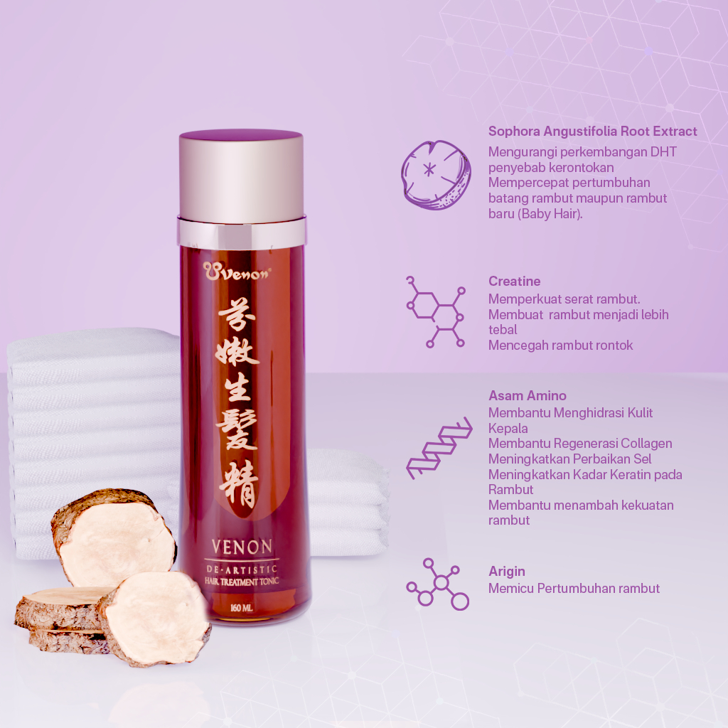 Jual VENON Hair Tonic 160ml Tonic Rambut Rontok / Perawatan Rambut ...