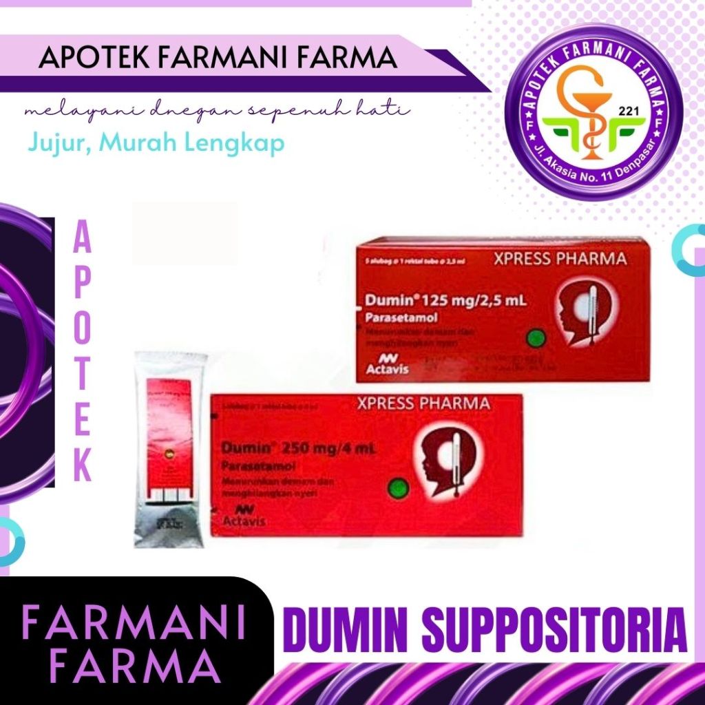 Jual DUMIN RECTAL 125 MG dan 250 MG / OBAT DEMAM ANAK / OBAT DEMAM ...