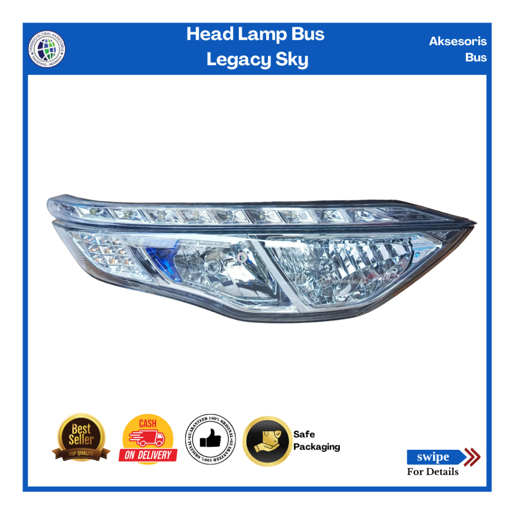 Jual Headlamp legacy sky bus/Lampu bus/Lampu depan bus laksana | Shopee ...