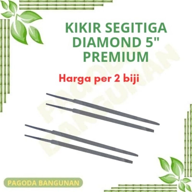 Jual (2pcs)Kikir Segitiga Kikir Gergaji Kikir Besi DIAMOND PREMIUM 4 ...