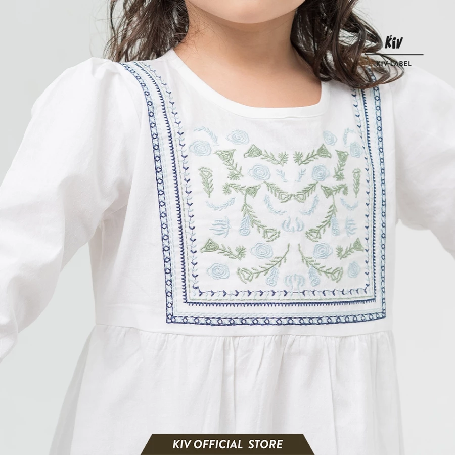 Gamis anak perempuan putih manasik haji katun bordir terbaru 2026